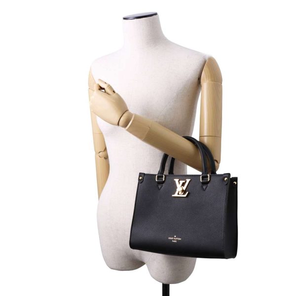 m22311 04 Louis Vuitton Lock Go 2way Handbag Black