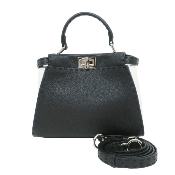 m2310 05 804771mr Fendi Peekaboo Handbag Small Shoulder Black