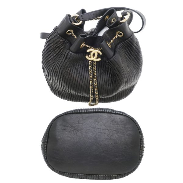 m2404 05 806409mr 03 Chanel Drawstring Chain Shoulder Bag Black