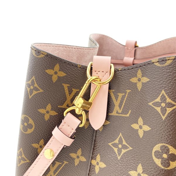 m44022 06 Louis Vuitton Monogram Leather Shoulder Bag Rose Poudre