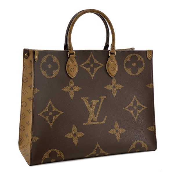 m44576 01 Louis Vuitton Giant Monogram Leather Handbag Brown