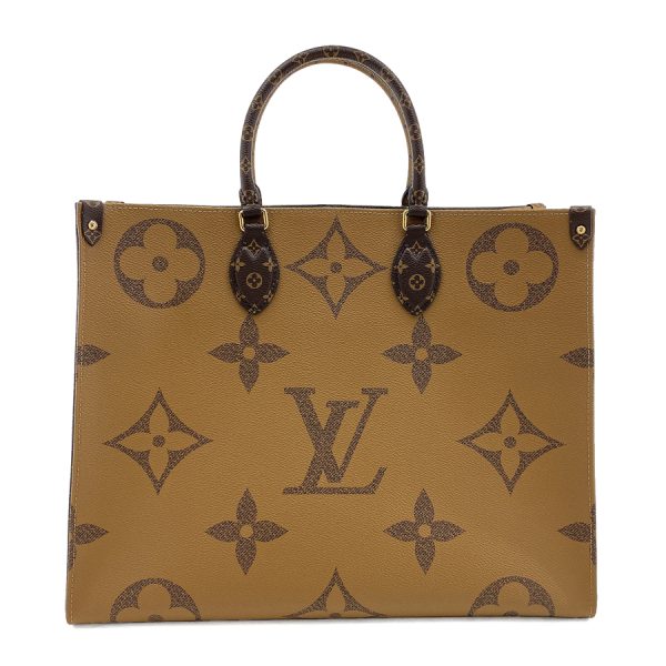 m44576 02 Louis Vuitton Giant Monogram Leather Handbag Brown