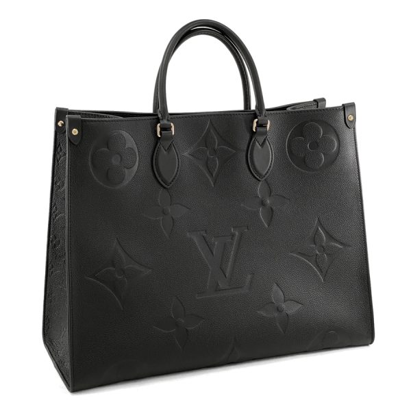 m44925 01 Louis Vuitton Monogram Empreinte Leather Handbag Noir