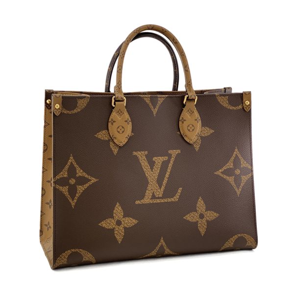 m45321 01 Louis Vuitton Giant Monogram Leather Handbag Beige