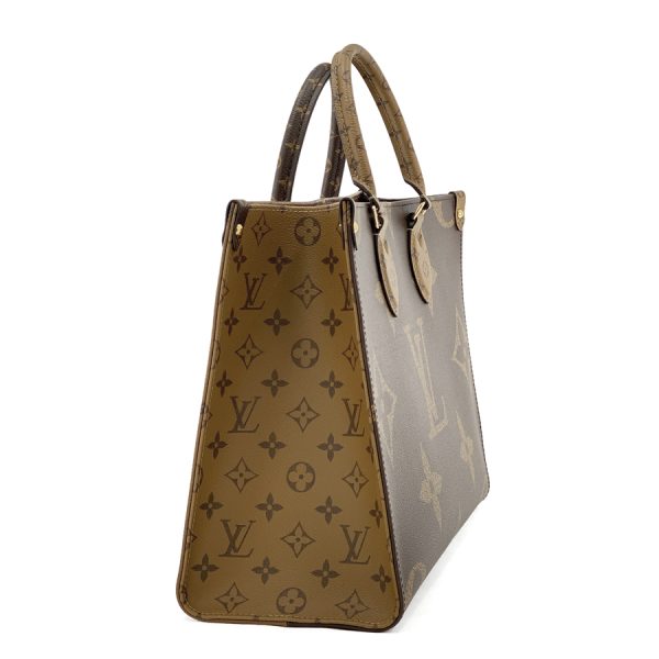 m45321 04 Louis Vuitton Giant Monogram Leather Handbag Beige