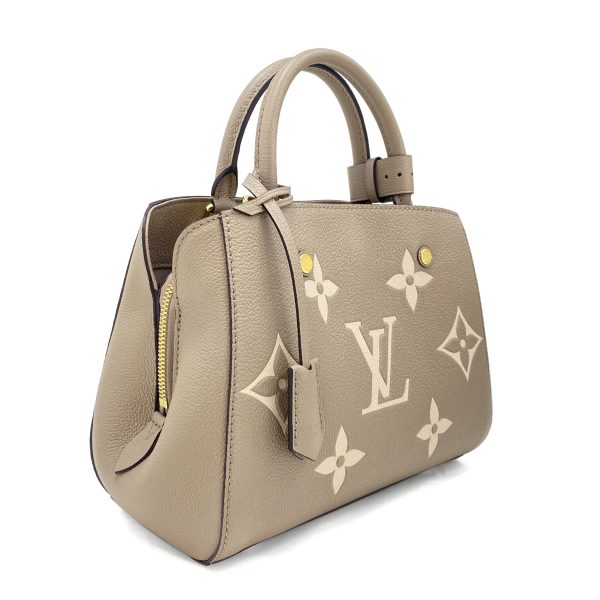 m45489 02 Louis Vuitton Monogram Empreinte Leather Handbag Beige