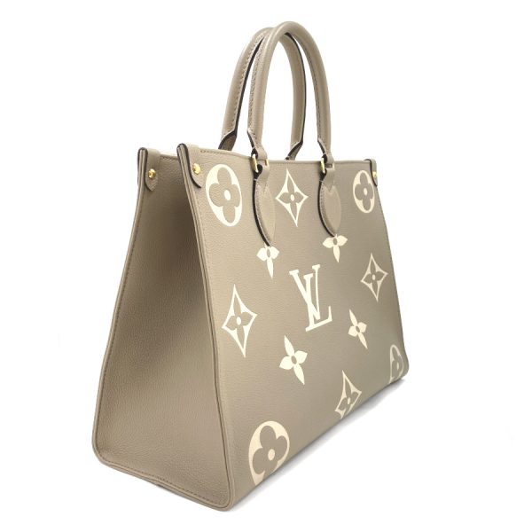 m45494 03 Louis Vuitton Monogram Empreinte Leather Handbag Beige