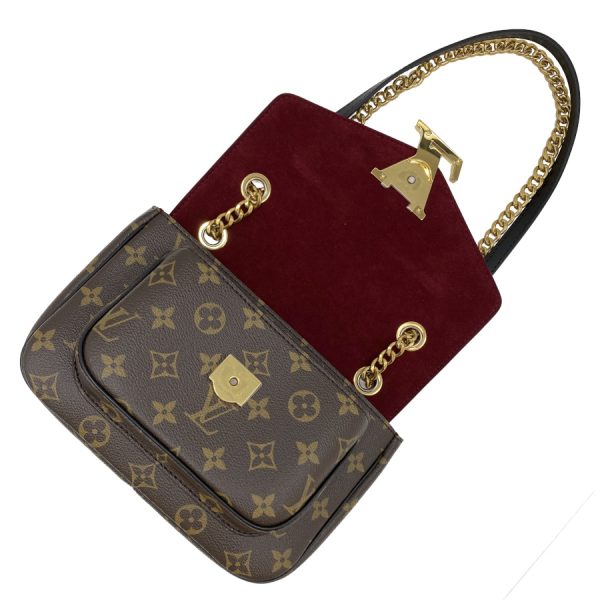 m45592 05 Louis Vuitton Passy Monogram Hand Bag Brown Gold