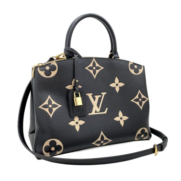 m45842 01 Louis Vuitton Grand Palais Bicolor Monogram Empreinte Leather Handbag