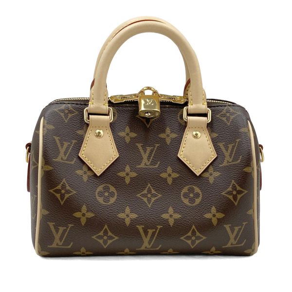 m46234 03 Louis Vuitton Speedy Bandouliere Monogram Hand Shoulder Bag Brown