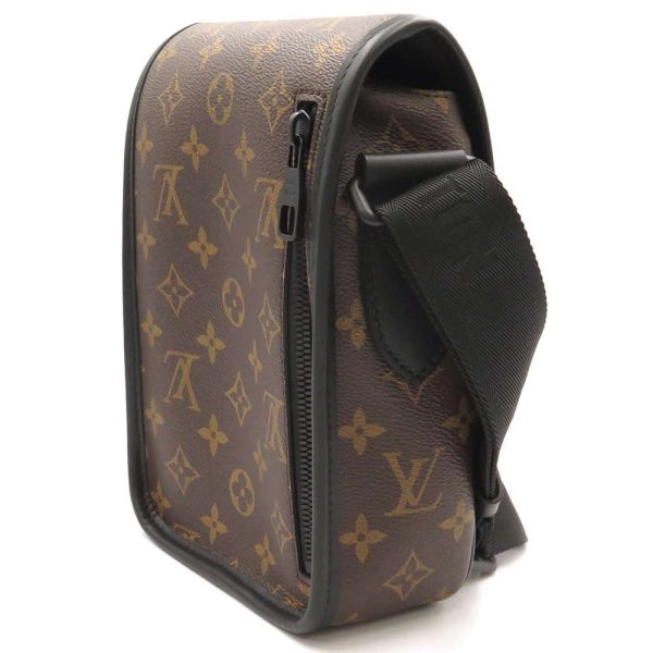 m46442 02 Louis Vuitton Macassar Archie Messenger Shoulder Bag Black