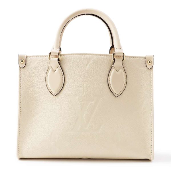 m46569 01 Louis Vuitton On the Go PM Handbag Creme