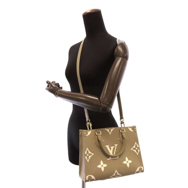 m46647 06 Louis Vuitton On the Go PM Handbag Khaki