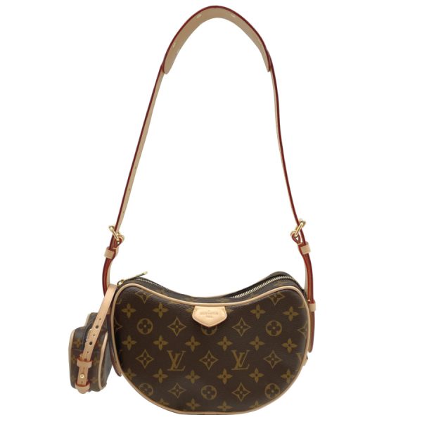 m46828 01 Louis Vuitton Croissant Monogram Leather Shoulder Bag