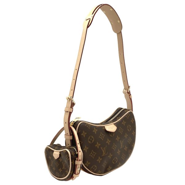 m46828 02 Louis Vuitton Croissant Monogram Leather Shoulder Bag