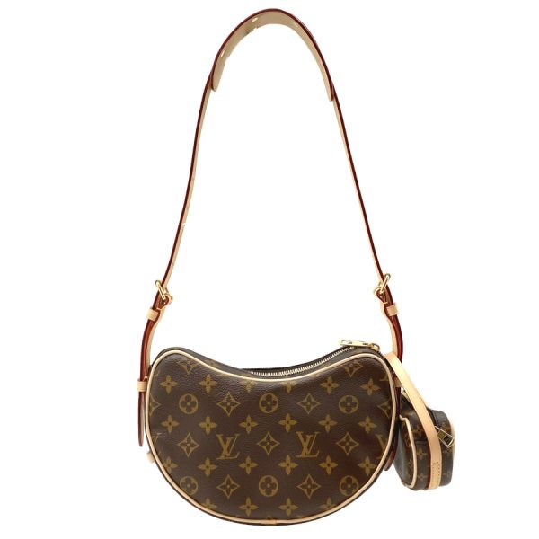 m46828 03 Louis Vuitton Croissant Monogram Leather Shoulder Bag