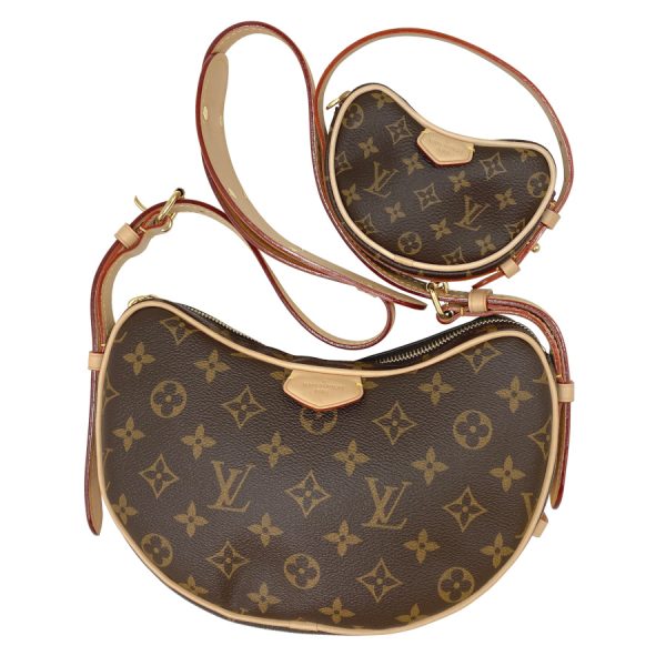 m46828 04 Louis Vuitton Croissant Monogram Leather Shoulder Bag