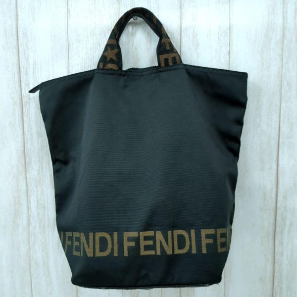 m54221906470 1 Fendi Logo Made In Italy Handbag Black