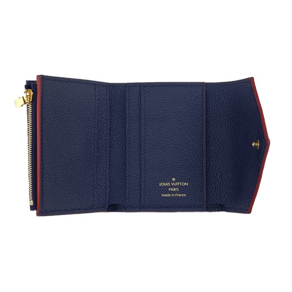 m58880 04 Louis Vuitton Wallet Tri Fold Zoe Monogram Empreinte Marine Rouge