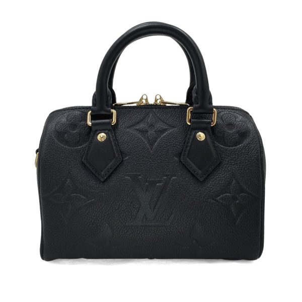 m58953 02 Louis Vuitton Bandouliere Monogram Empriente 20 Speedy Bag Black