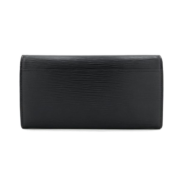 m60582 02 Louis Vuitton Epi Leather Long Wallet Noir