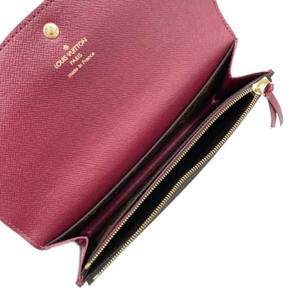 m60697 06 Louis Vuitton Long Wallet Bifold Emily Monogram Fuchsia