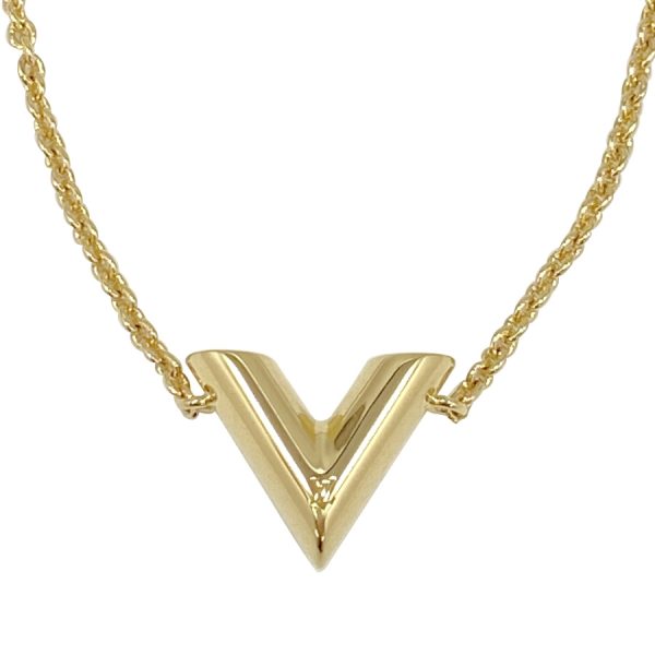 m61084 02 Louis Vuitton Essential V Logo Initial Chain Bracelet Gold