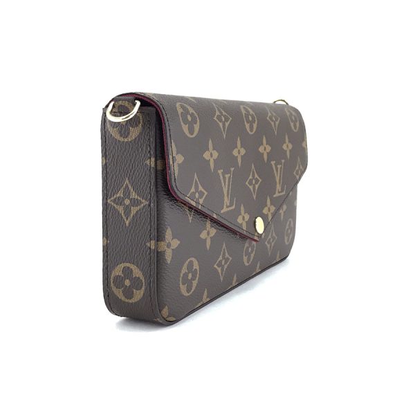 m61276 03 Louis Vuitton Pochette Felice Monogram Fuchsia Wallet