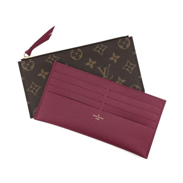 m61276 06 Louis Vuitton Pochette Felice Monogram Fuchsia Wallet