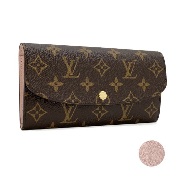 m61289 01 Louis Vuitton Portefeuille Emily Monogram Rose Wallet