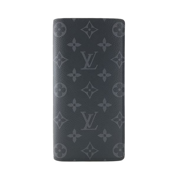 m61697 01 Louis Vuitton Portefeuil Brazza Monogram Eclipse Wallet