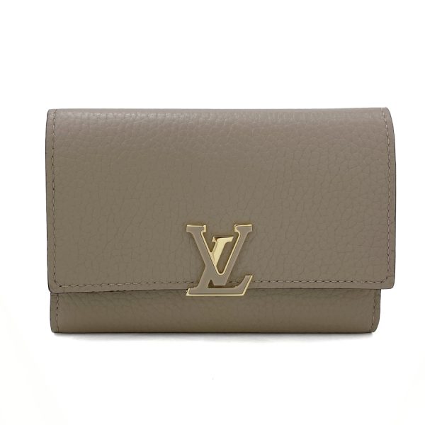 m62159 02 Louis Vuitton Portefeuil Capucines Compact Galle Beige Wallet