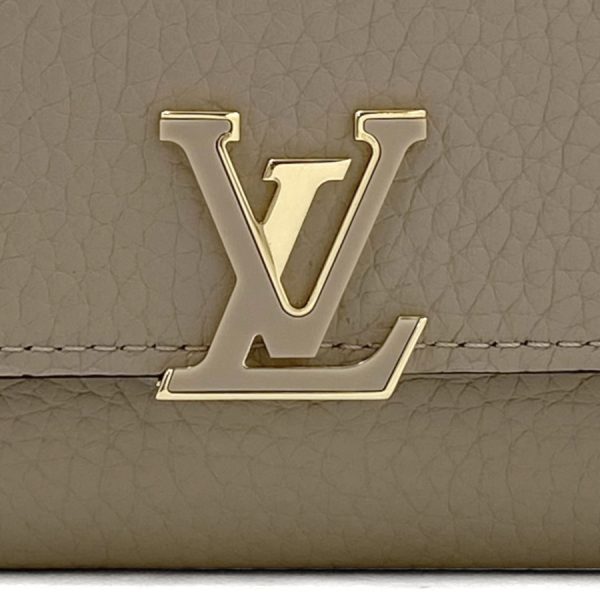 m62159 08 Louis Vuitton Portefeuil Capucines Compact Galle Beige Wallet