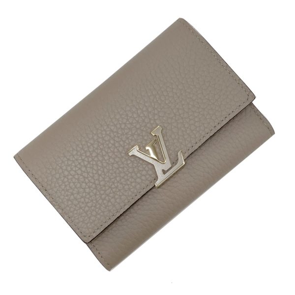 m62159 09 Louis Vuitton Portefeuil Capucines Compact Galle Beige Wallet