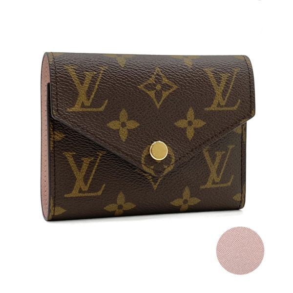 m62360 01 Louis Vuitton Portefeuille Victorine Monogram Rose Wallet