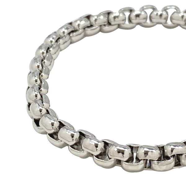 m62592 08 Louis Vuitton Monogram Eclipse Chain Bracelet Silver