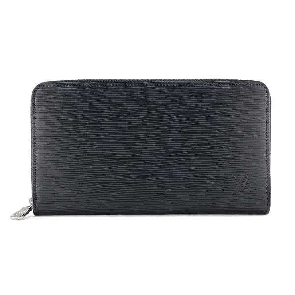 m62643 01 Louis Vuitton Zippy Organizer Epi Noir Wallet