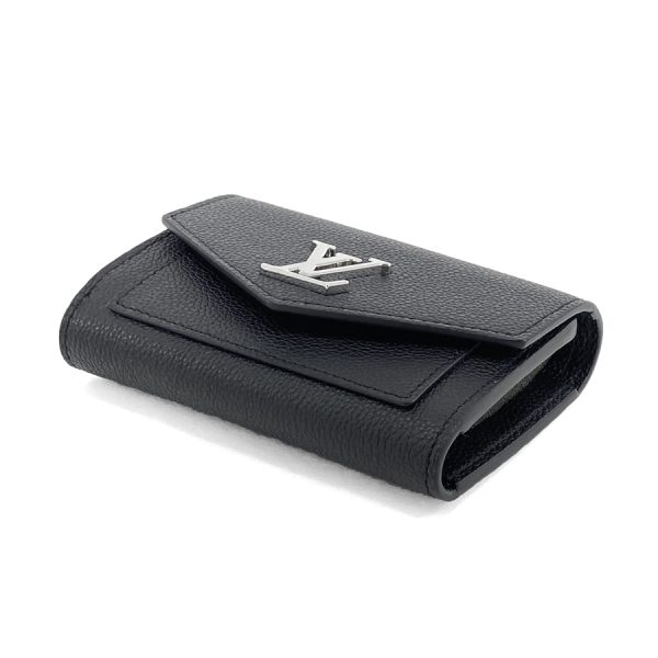 m62947 03 Louis Vuitton Portefeuille My Lock Me Compact Leather Black Wallet