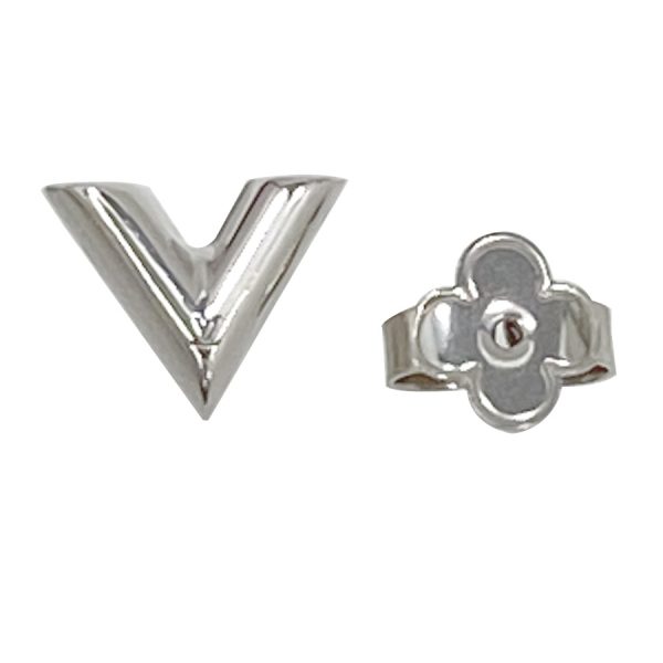 m63208 04 Louis Vuitton Essential V Stud Earrings Silver