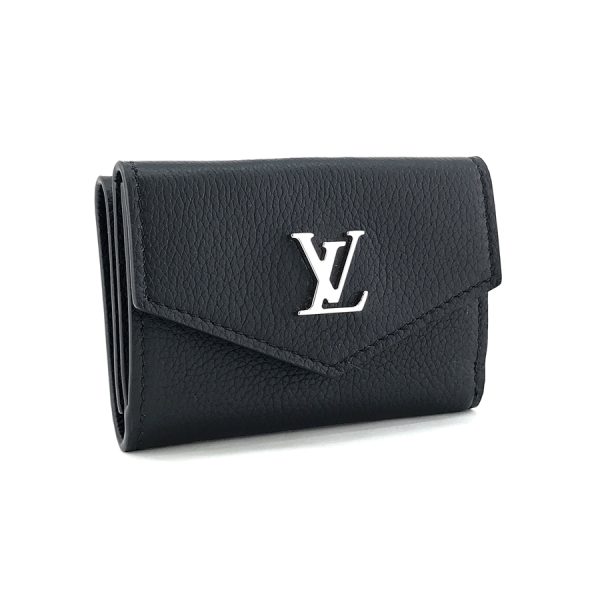 m63921 01 Louis Vuitton Portefeuille Lock Mini Noir Black Wallet