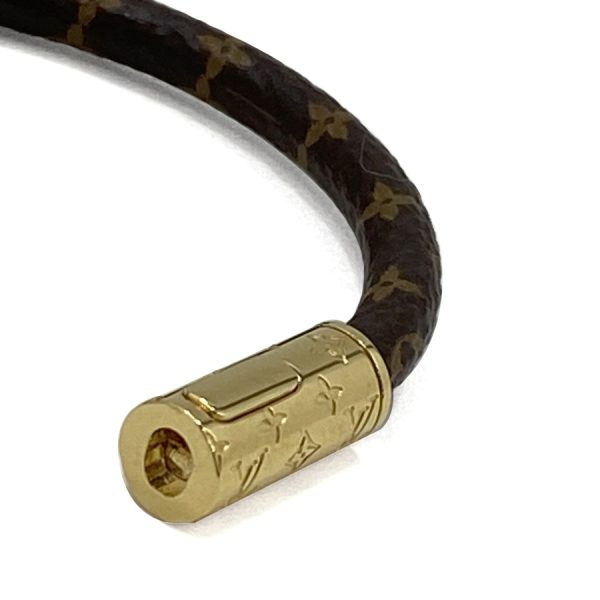 m6431f 04 Louis Vuitton Monogram Daily Confidential Bracelet Brown Black Gold