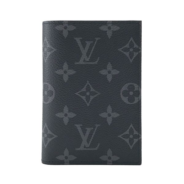 m64501 01 Louis Vuitton Passport Cover Monogram Eclipse Passport Case