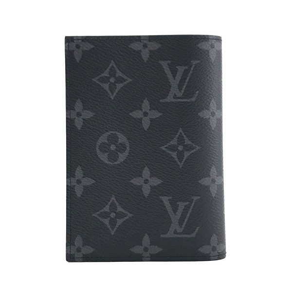 m64501 02 Louis Vuitton Passport Cover Monogram Eclipse Passport Case