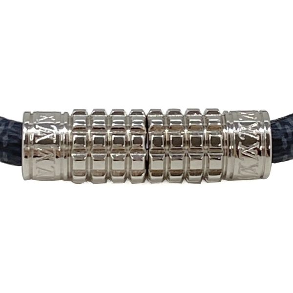 m6626e 07 Louis Vuitton Digit Damier Silver Hardware Bracelet Graphite