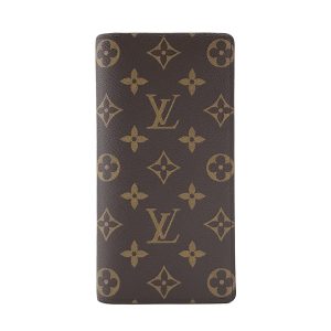 m66540 01 Louis Vuitton Damier Ebene Coated Canvas Clemence Wallet