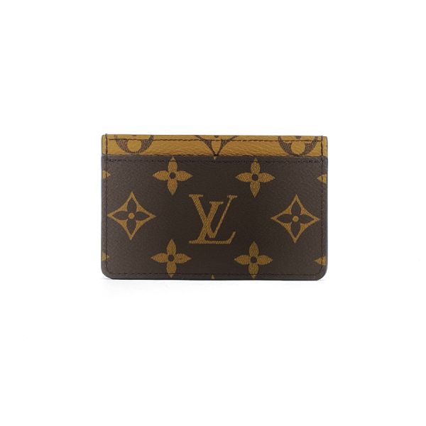 m69161 02 Louis Vuitton Porto Carte Monogram Reverse Leather Card Case