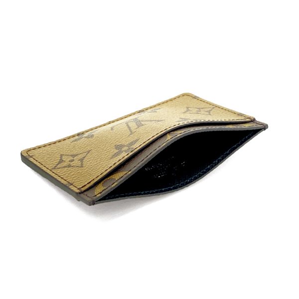 m69161 04 Louis Vuitton Porto Carte Monogram Reverse Leather Card Case