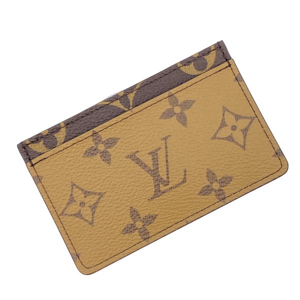 m69161 05 Louis Vuitton Porto Carte Monogram Reverse Leather Card Case