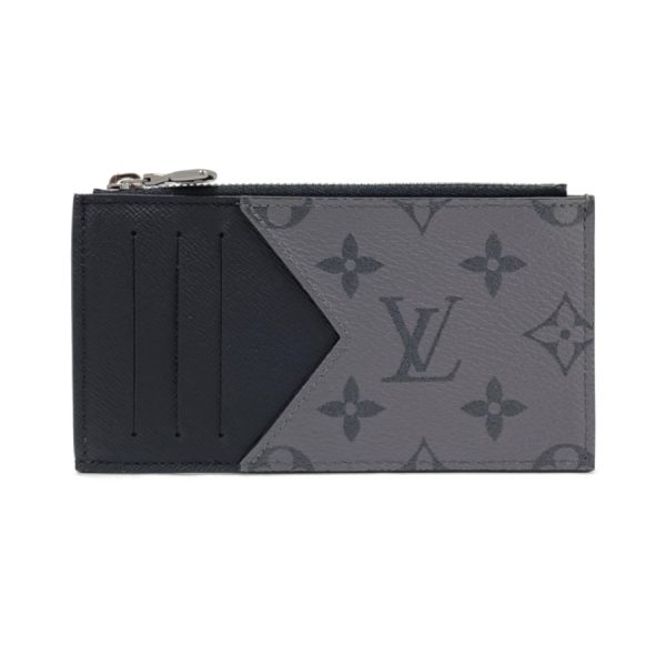 m69533 01 Louis Vuitton Coin Card Holder Monogram Eclipse Coin Case