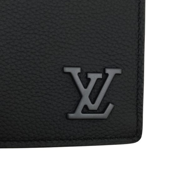 m69980 04 Louis Vuitton Portefeuille Brazza NM Aerogram Noir Black Calf Leather Wallet